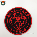 custom colorful dinosaur cloth badge embroidery patches
